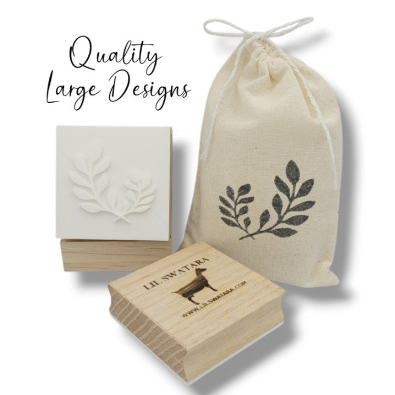 Nature Ferns Greens Large soap stamp handmade soap bar Lil Swatara
