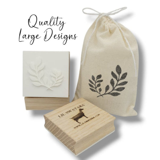 Nature Ferns Greens Large soap stamp handmade soap bar Lil Swatara

