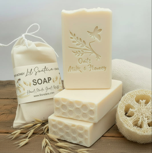 Oats Milk Honey goat milk tallow soap bar – XL 6oz handmade soap – Lil Swatara Soap

