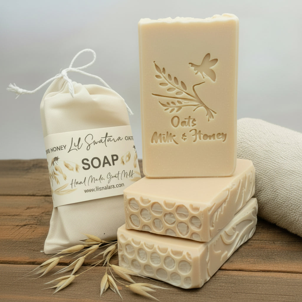 Oats Milk Honey goat milk tallow soap bar – XL 6oz handmade soap – Lil Swatara Soap
