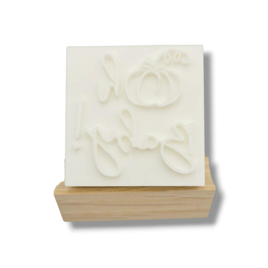 Oh Baby pumpkin baby shower soap stamp handmade soap bar Lil Swatara