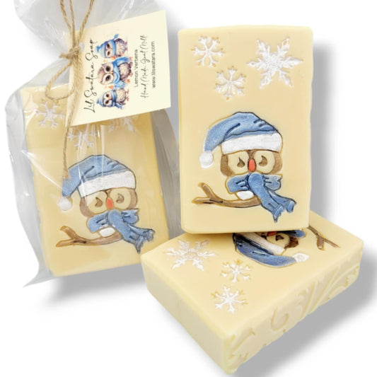 Owl Scarf Christmas Winter Animal soap stamp handmade Lil Swatara