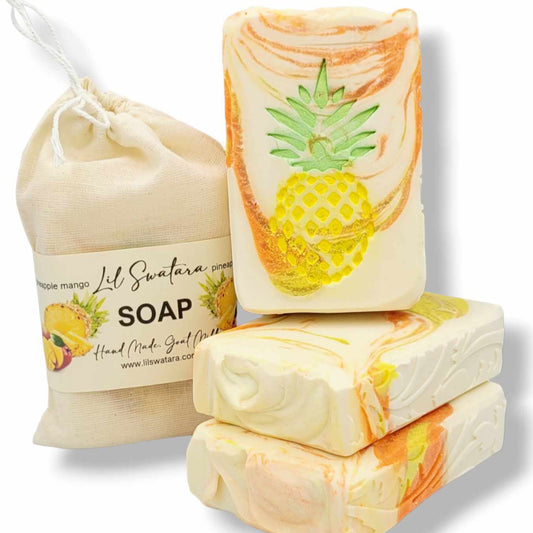 Pineapple soap stamp handmade soap bar Lil Swatara