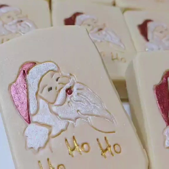 Lemon Verbena goat milk soap bar, hand painted for gift giving with skin safe glittery mica! 