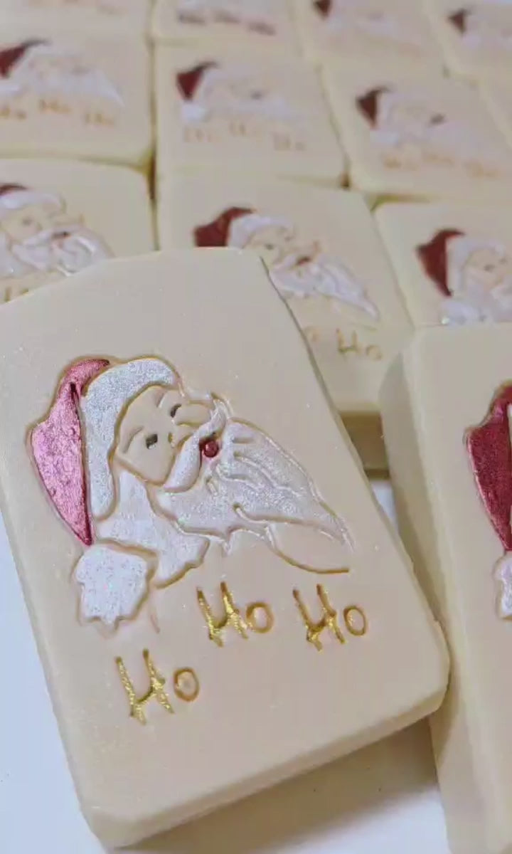 Lemon Verbena goat milk soap bar, hand painted for gift giving with skin safe glittery mica! 