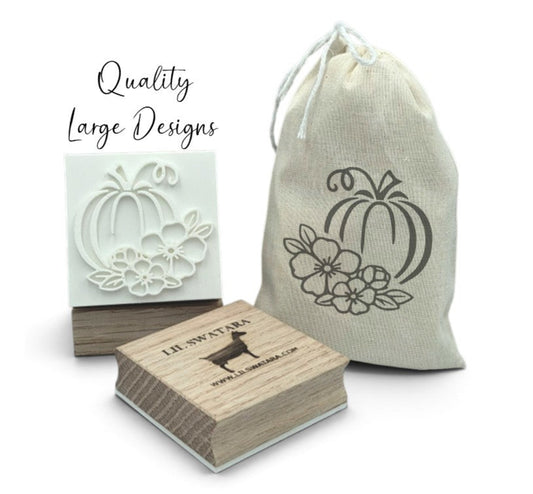 Pumpkin fall harvest soap stamp for autumn soap designs
