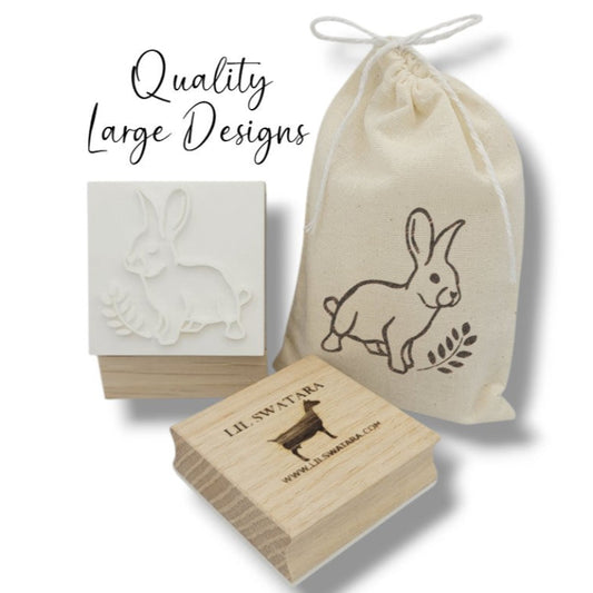 Rabbit Fern Easter Spring Animal soap stamp handmade soap bar Lil Swatara