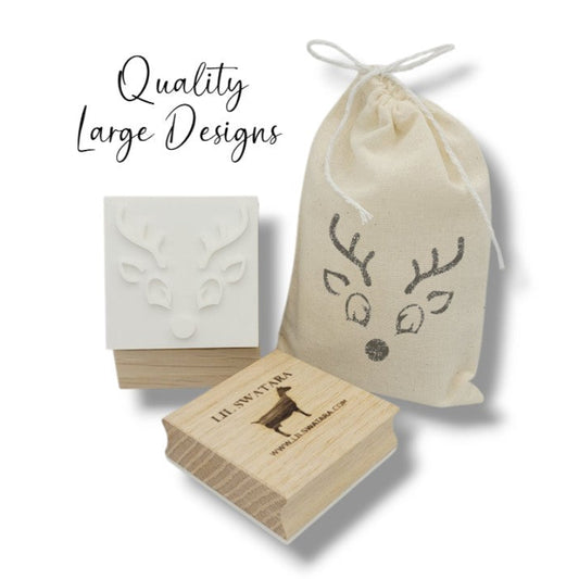 Red-Nosed Reindeer Christmas soap stamp handmade soap bar Lil Swatara