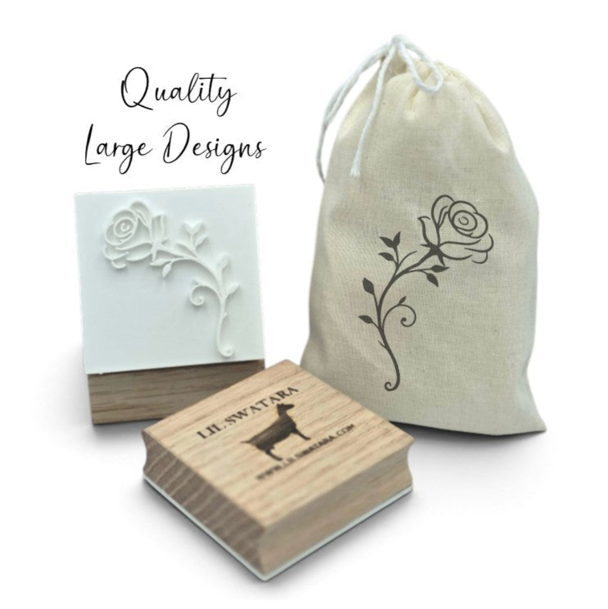 Rose floral soap stamp for handmade floral soap designs