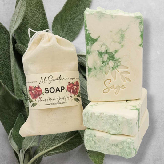 Sage word sprig herb soap stamp handmade soap bar Lil Swatara