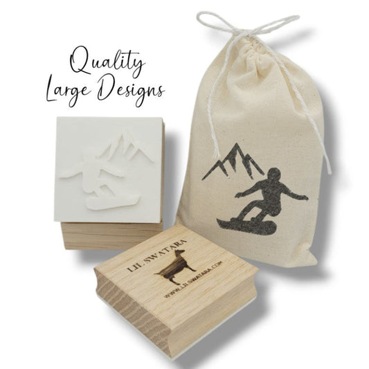 Snowboarding Mountains Winter ski Soap Stamp - Lil Swatara