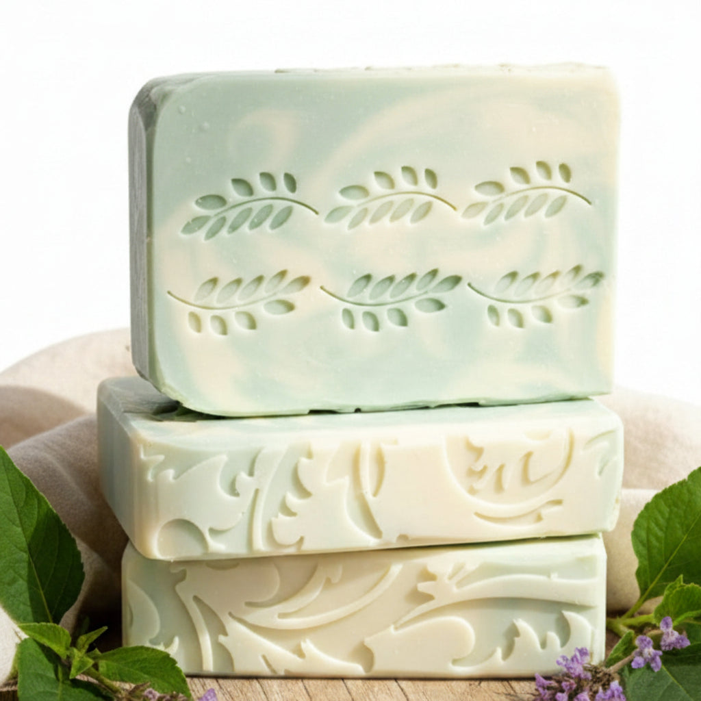 SOAP STAMP – Small Fern Botanical Nature Design creates crisp botanical fern impressions for nature‑inspired handmade soaps.
