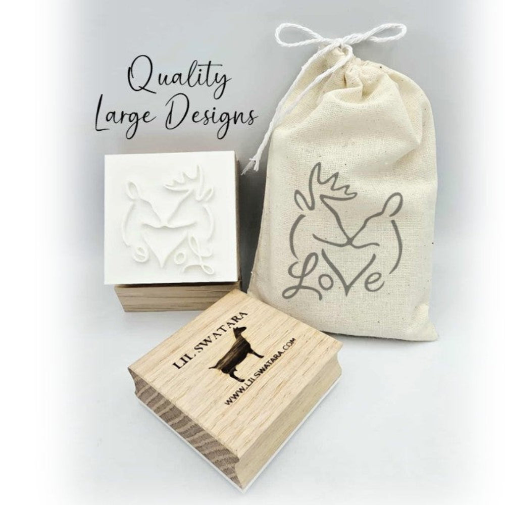 The Hunt is Over! Celebrate love in the wild with our Buck & Doe soap stamp. 