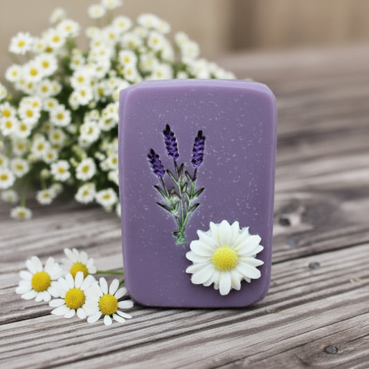 SOAP STAMP – Lavender Flowers Botanical Design creates crisp botanical lavender impressions for nature‑inspired handmade soaps.
