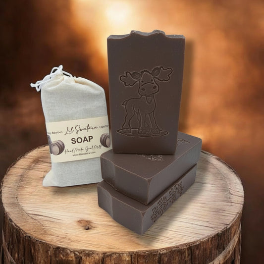 Cute moose soap stamp with gentle antlers, 3D printed in high-detail PLA for crisp impressions on handmade goat milk bars — cozy, woodland charm in a 60×45mm format
