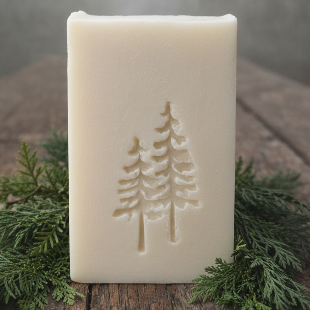 SOAP STAMP – Spruce Trees Evergreen Nature Design creates crisp evergreen impressions for nature‑inspired handmade soaps.
