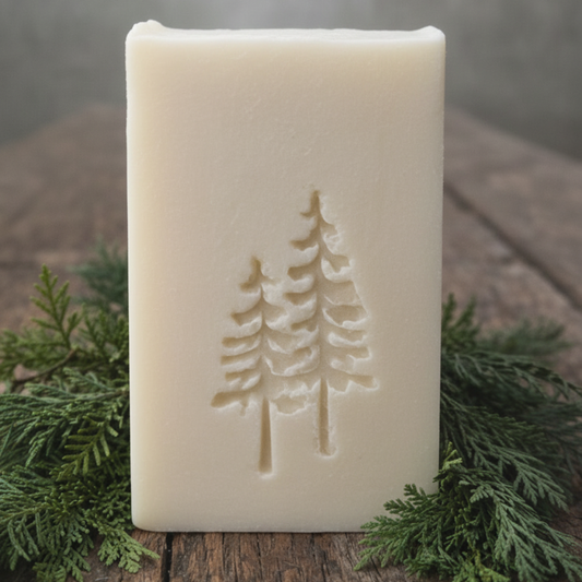 SOAP STAMP – Spruce Trees Evergreen Nature Design creates crisp evergreen impressions for nature‑inspired handmade soaps.
