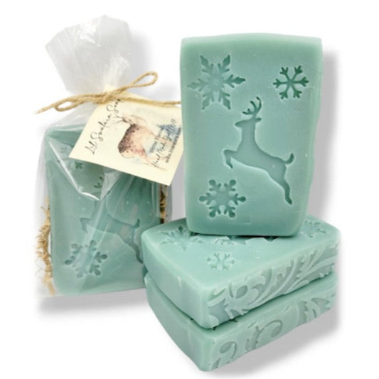 Stag Deer Jumping Christmas soap stamp handmade soap bar Lil Swatara