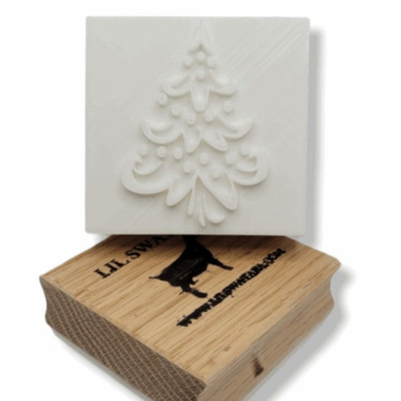 ed oak Christmas tree ornaments soap stamp tool