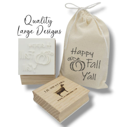 Two pumpkins Fall Autumn soap stamp Lil Swatara