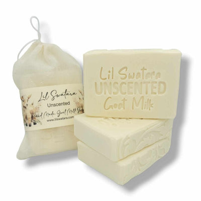Unscented 6oz Goat Milk Tallow Soap Bar - Natural Sensitive Skin - Lil Swatara SOAP LLC