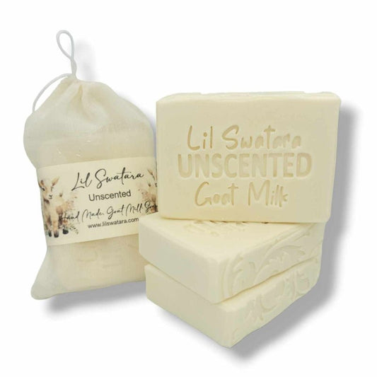 Unscented 6oz Goat Milk Tallow Soap Bar - Natural Sensitive Skin - Lil Swatara SOAP LLC