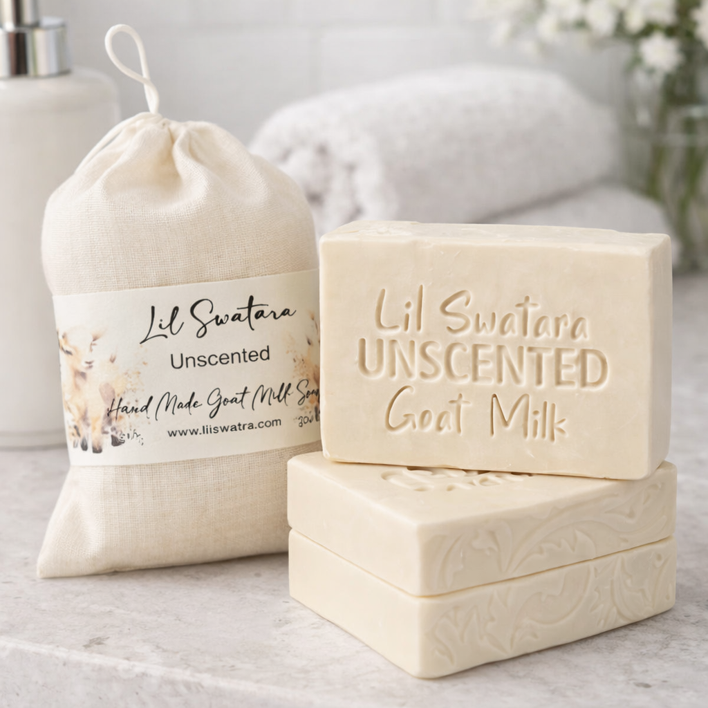 Unscented goat milk tallow soap bar – XL 6oz handmade soap for sensitive skin – Lil Swatara Soap