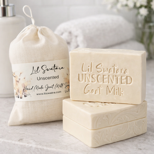 Unscented goat milk tallow soap bar – XL 6oz handmade soap for sensitive skin – Lil Swatara Soap