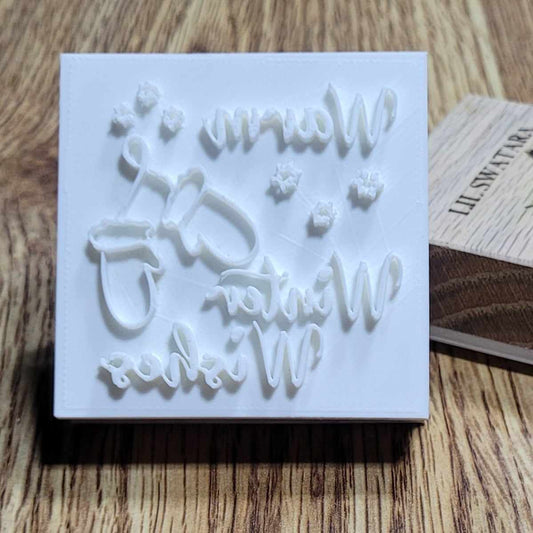 Warm Winter Wishes Christmas Soap Stamp - Lil Swatara's Rustic Designs