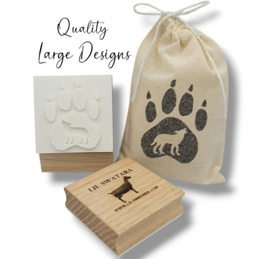 Wildlife Wolf in paw soap stamp lil swatara