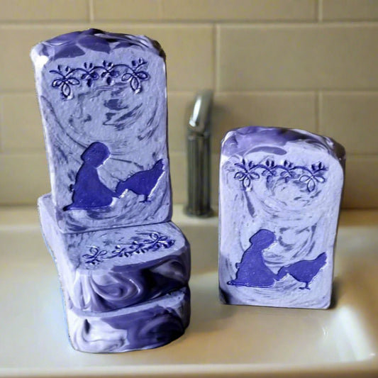 Girl Chicken soap stamp handmade soap bar Lil Swatara