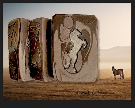 Horse Jumping soap stamp handmade soap bar Lil Swatara
