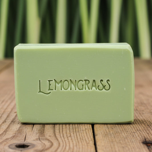 LARGE SOAP STAMP – Lemongrass Word Only Design creates LARGE, crisp text impressions featuring the word Lemongrass for herbal handmade soaps.
