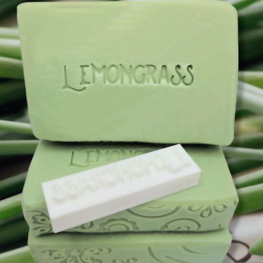 Lemongrass herb soap stamp handmade soap bar Lil Swatara